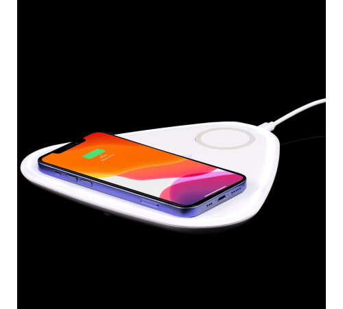 Станция беспроводной зарядки с антистрессом Countdown, белая