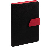Ежедневник Boom, недатированный, черный с красным