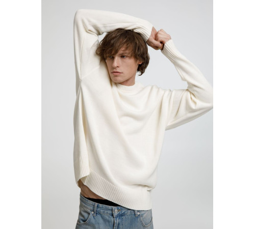 Джемпер оверсайз унисекс Stated в сумке, белый (молочный)