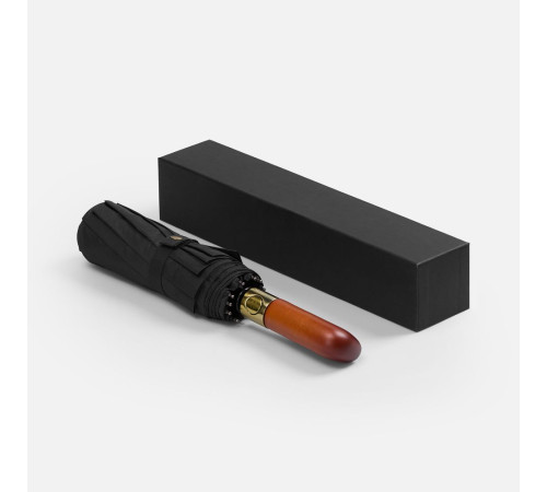 Зонт складной Cloudburst в подарочной упаковке, черный