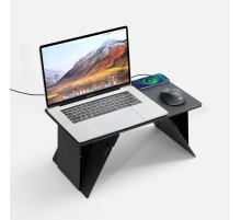 Складной стол для ноутбука с беспроводной зарядкой Kickstand Table, серый