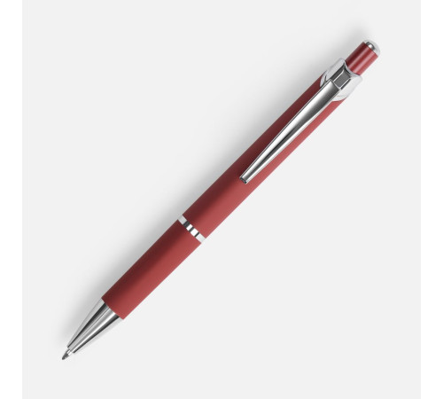 Ручка шариковая Chromos Soft Touch, красная