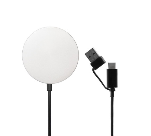 Магнитное зарядное устройство Cooper Rond, 15 Вт, серебристое