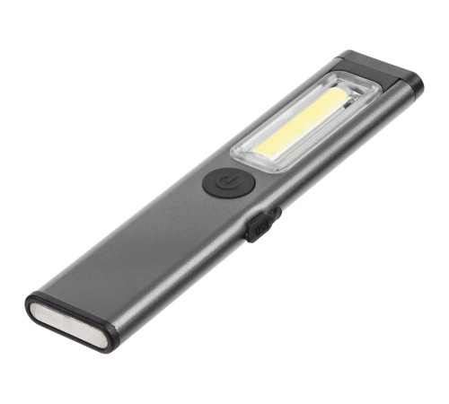 Фонарик-факел аккумуляторный Wallis с магнитом, серый