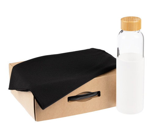 Коробка Matter Light, крафт с черной ручкой