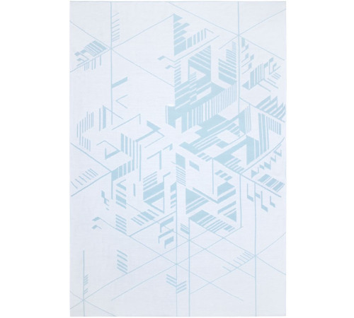 Плед Winterflake, бело-голубой с люрексом