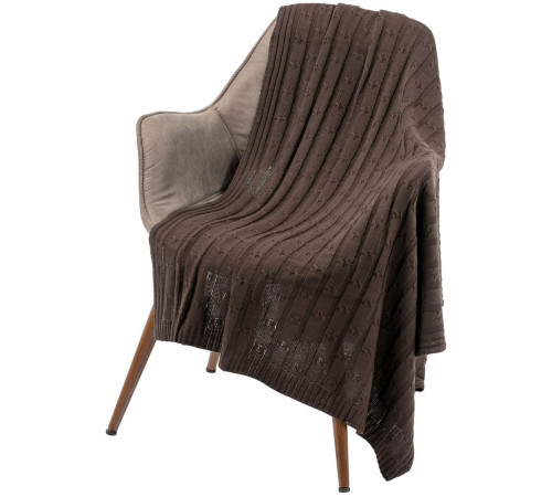 Плед Trenza, коричневый (какао)