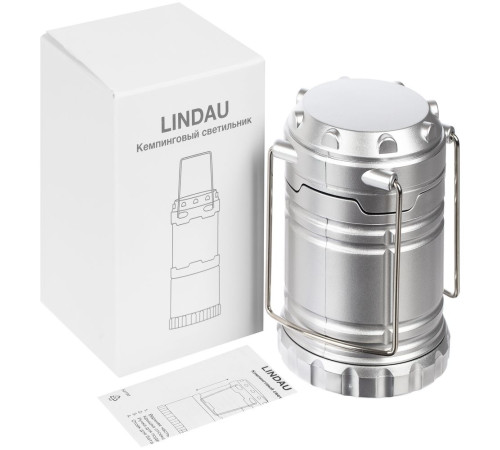 Кемпинговый фонарь Lindau, серебристый