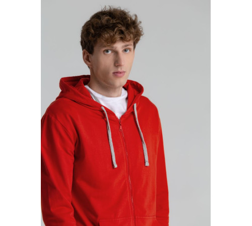 Толстовка на молнии с капюшоном Unit Siverga, красная