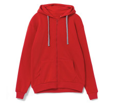 Толстовка на молнии с капюшоном Unit Siverga Heavy, красная
