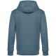 Толстовка с капюшоном унисекс King, серо-синяя