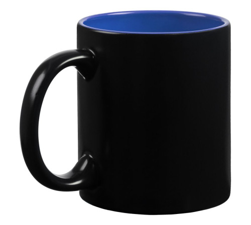 Кружка-хамелеон On Display, матовая, черная со светло-синим