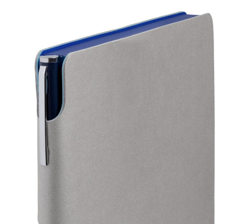 Ежедневник Flexpen, недатированный, серебристо-синий
