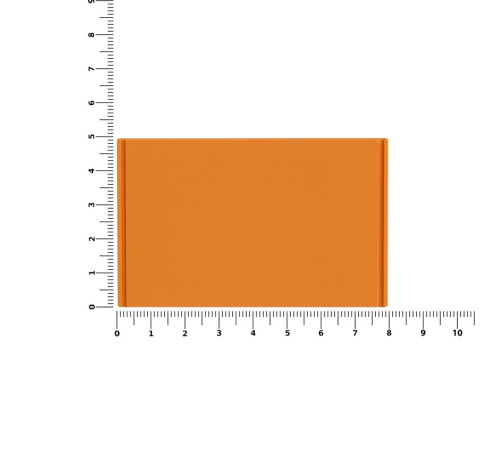 Лейбл из ПВХ Dzeta, XL, оранжевый