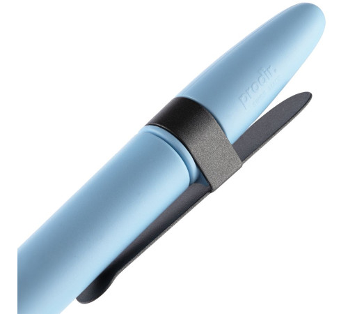 Ручка шариковая Prodir DS5 TSM Metal Clip, голубая с серым