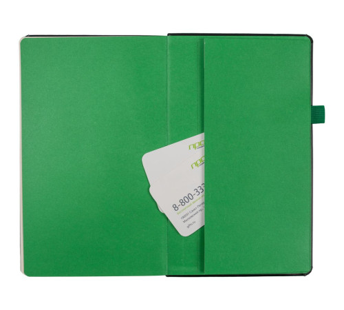 Ежедневник Ton, недатированный, черный с зеленым
