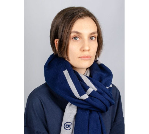 Шарф Bereg, серый с синим