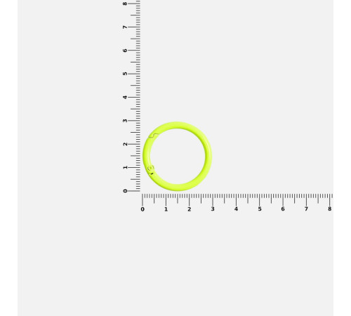 Карабин-кольцо Claus, L, желтый неон