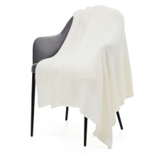 Плед Knitly, жемчужно-белый