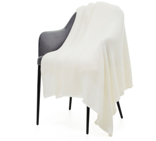 Плед Knitly, жемчужно-белый