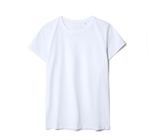 Футболка женская T-bolka Stretch Lady, белая (холодный оттенок)