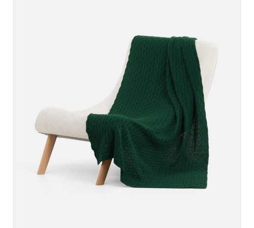 Плед Braidera, темно-зеленый (хвойный)