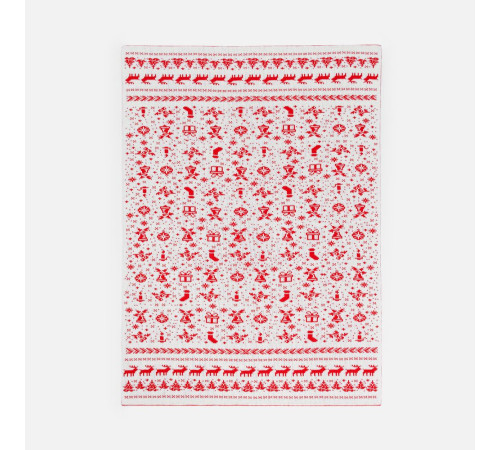 Плед Holidale, красный с молочным