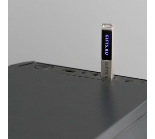 Флешка markBright с синей подсветкой, 16 Гб