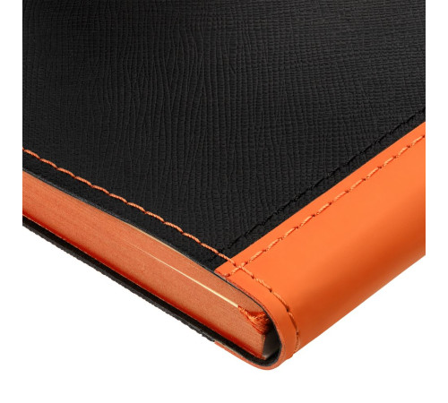 Ежедневник Nice Twice, недатированный, черный с оранжевым