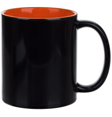 Кружка-хамелеон On Display, глянцевая, черная с оранжевым