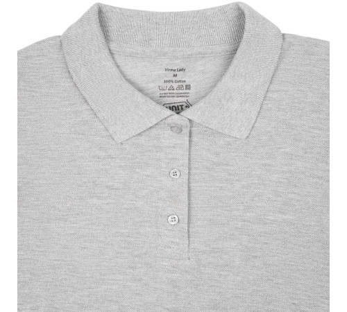 Рубашка поло женская Virma Lady, серый меланж