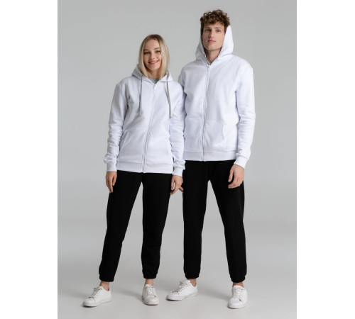 Толстовка на молнии с капюшоном Unit Siverga Heavy, белая