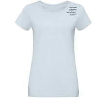 Футболка женская «Женщина хорошеет», голубая