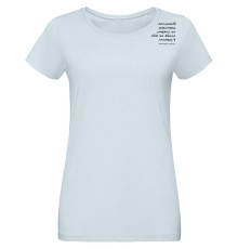 Футболка женская «Женщина хорошеет», голубая
