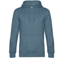 Толстовка с капюшоном унисекс King, серо-синяя