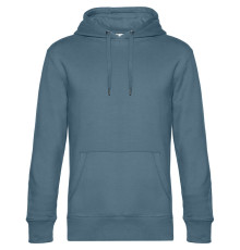 Толстовка с капюшоном унисекс King, серо-синяя