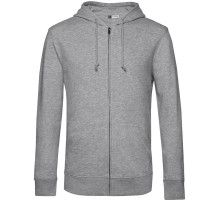 Толстовка на молнии с капюшоном унисекс BNC Inspire (Organic), серый меланж
