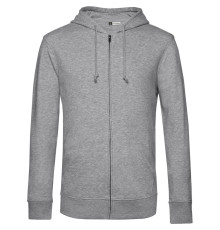 Толстовка на молнии с капюшоном унисекс BNC Inspire (Organic), серый меланж