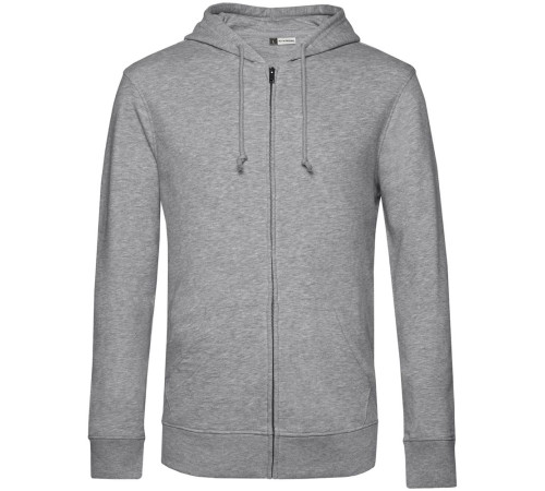 Толстовка на молнии с капюшоном унисекс BNC Inspire (Organic), серый меланж