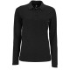 Рубашка поло женская с длинным рукавом Perfect LSL Women, черный меланж