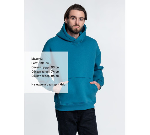 Худи Kulonga Oversize, бирюзовое