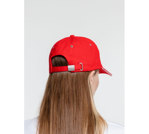 Бейсболка Classic, красная с белым кантом