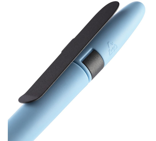 Ручка шариковая Prodir DS5 TSM Metal Clip, голубая с серым