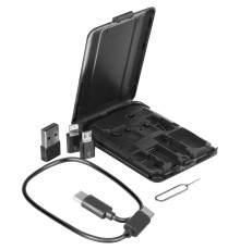 Органайзер с беспроводной зарядкой и набором адаптеров Octopod, черный