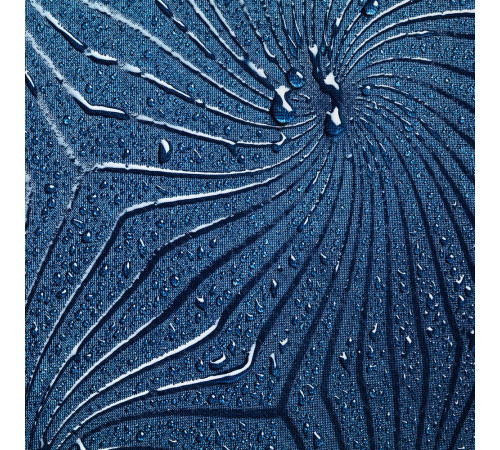 Зонт-трость Magic с проявляющимся цветочным рисунком, темно-синий