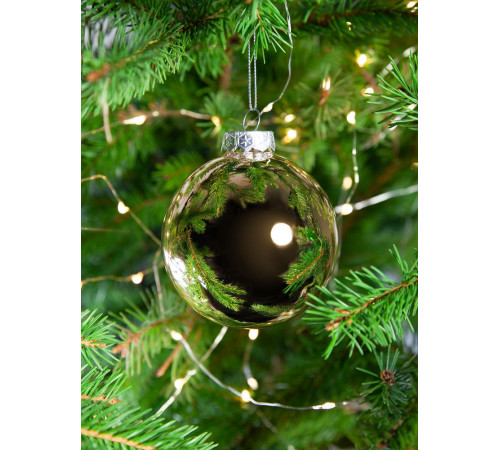 Елочный шар Finery Gloss, 8 см, глянцевый золотистый