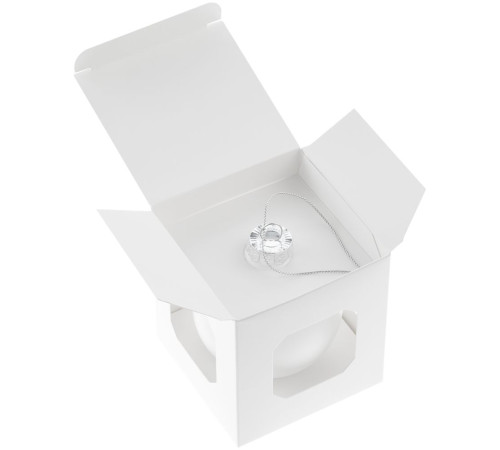 Елочный шар Finery Matt, 8 см, матовый белый