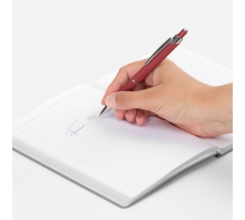 Ручка шариковая Chromos Soft Touch, красная