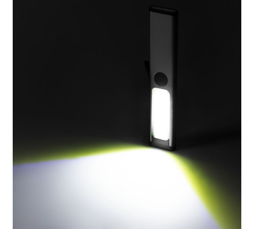 Фонарик-факел аккумуляторный Wallis с магнитом, серый