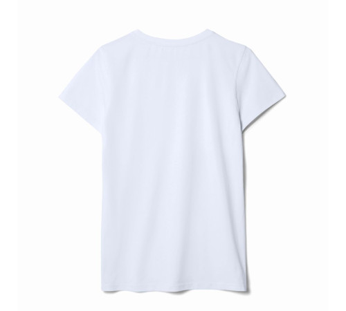 Футболка женская T-bolka Stretch Lady, белая (холодный оттенок)